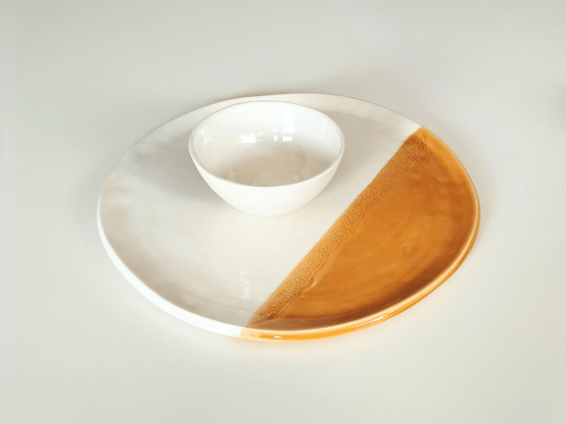 Piatto XL giallo miele