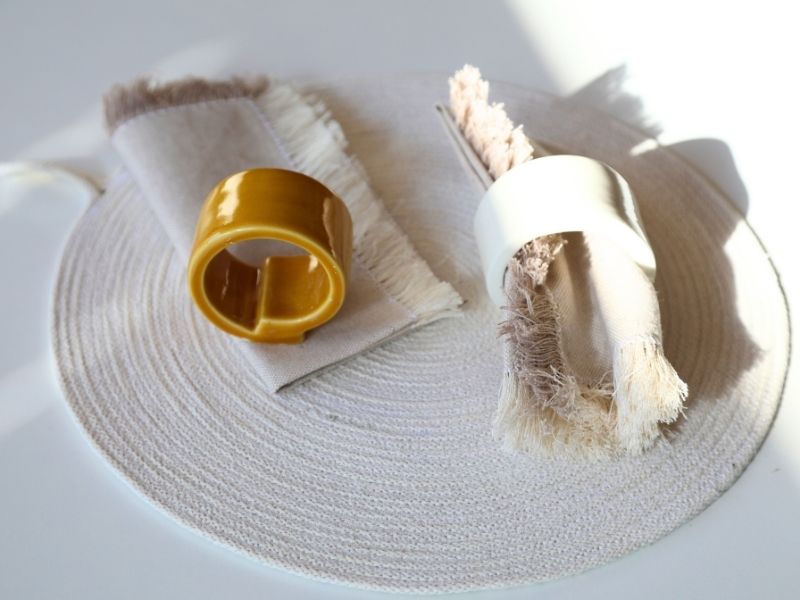 Set portatovaglioli giallo miele