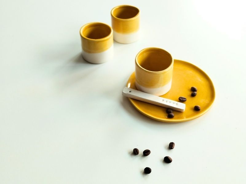 Tazzina caffè gialla miele