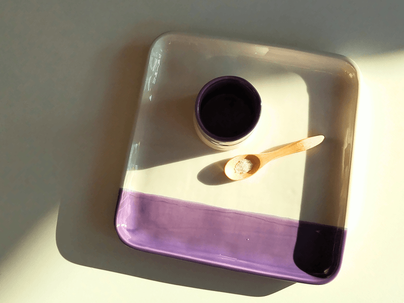 Vassoio quadrato viola violetta