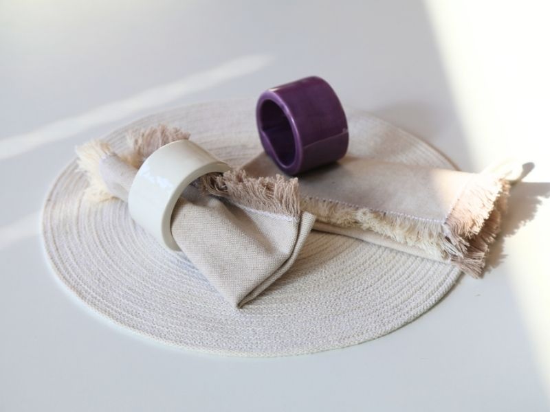 Set portatovaglioli viola violetta
